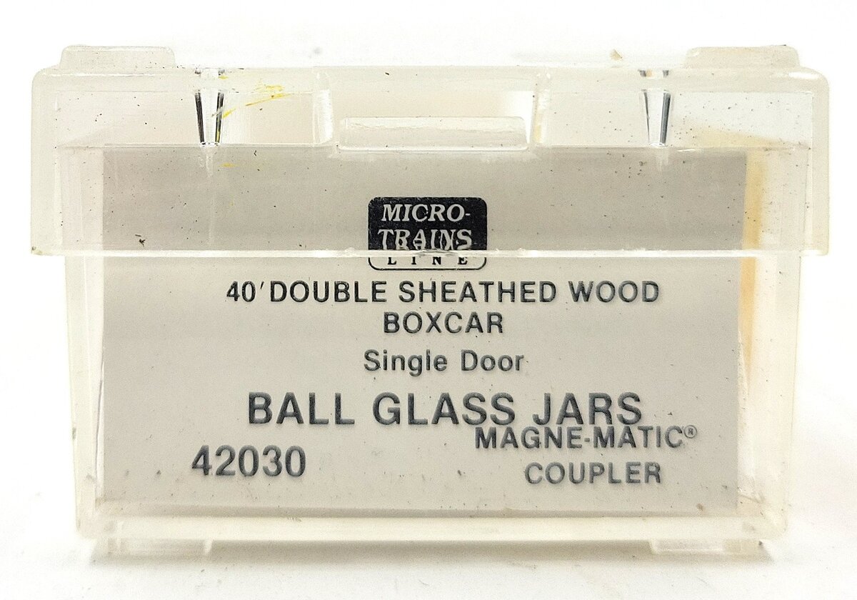 Micro-Trains 04200030 N MWR Ball Glass Jars 40' Dbl Sheathed Wood Boxcar #1020 LN/Box