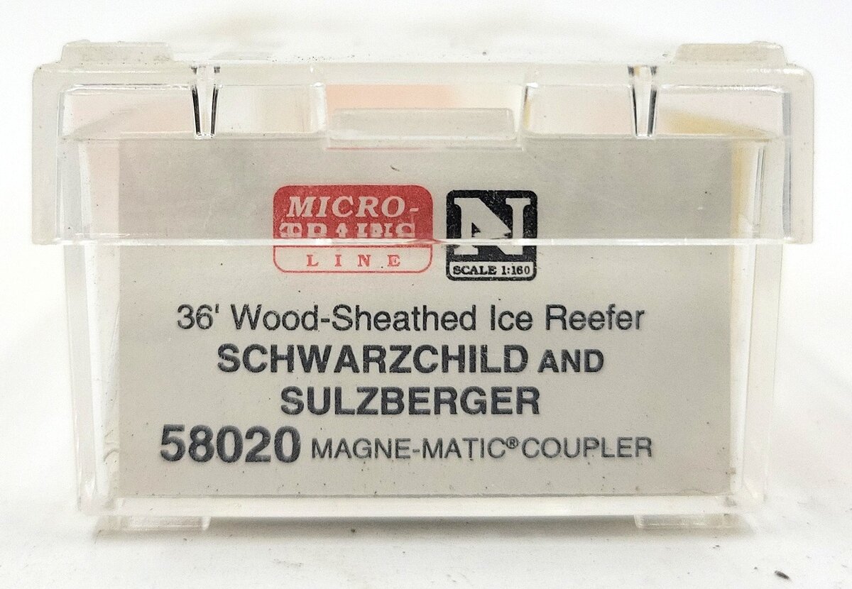 Micro-Trains 05800020 N Scale Schwarzschild & Sulzberger 36'' Wood Reefer #1675 LN/Box