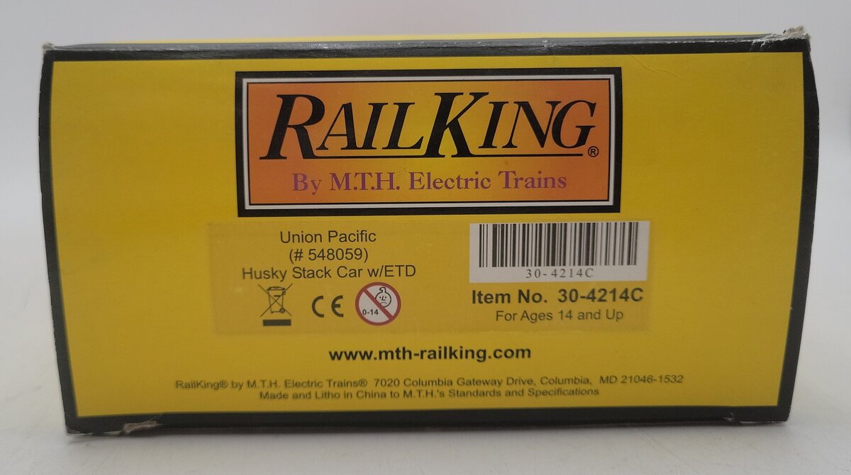 MTH 30-4214C Union Pacific Husky Stack Car w/ ETD #548059 EX/Box