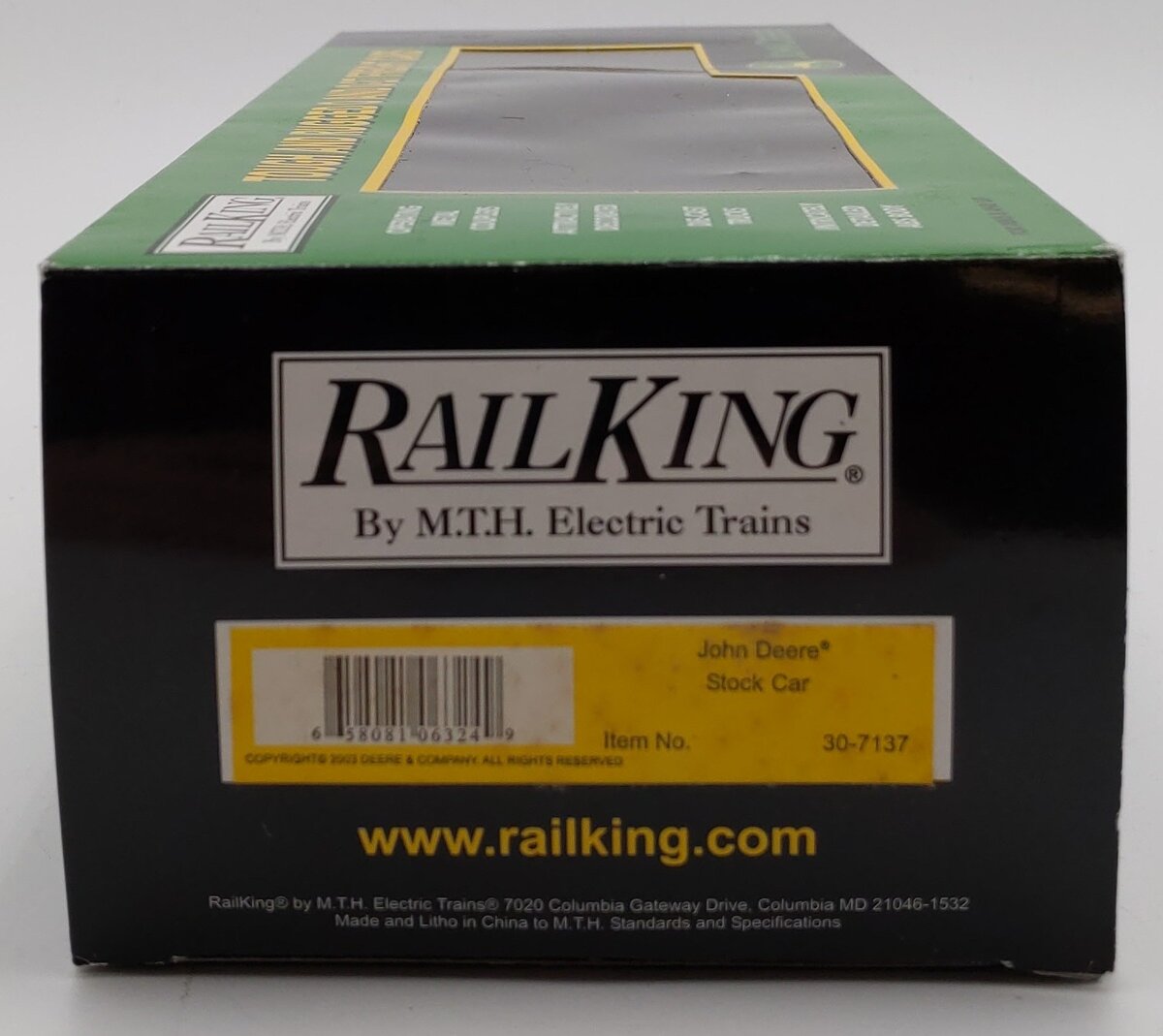 MTH 30-7137 O Gauge John Deere Stock Car LN/Box