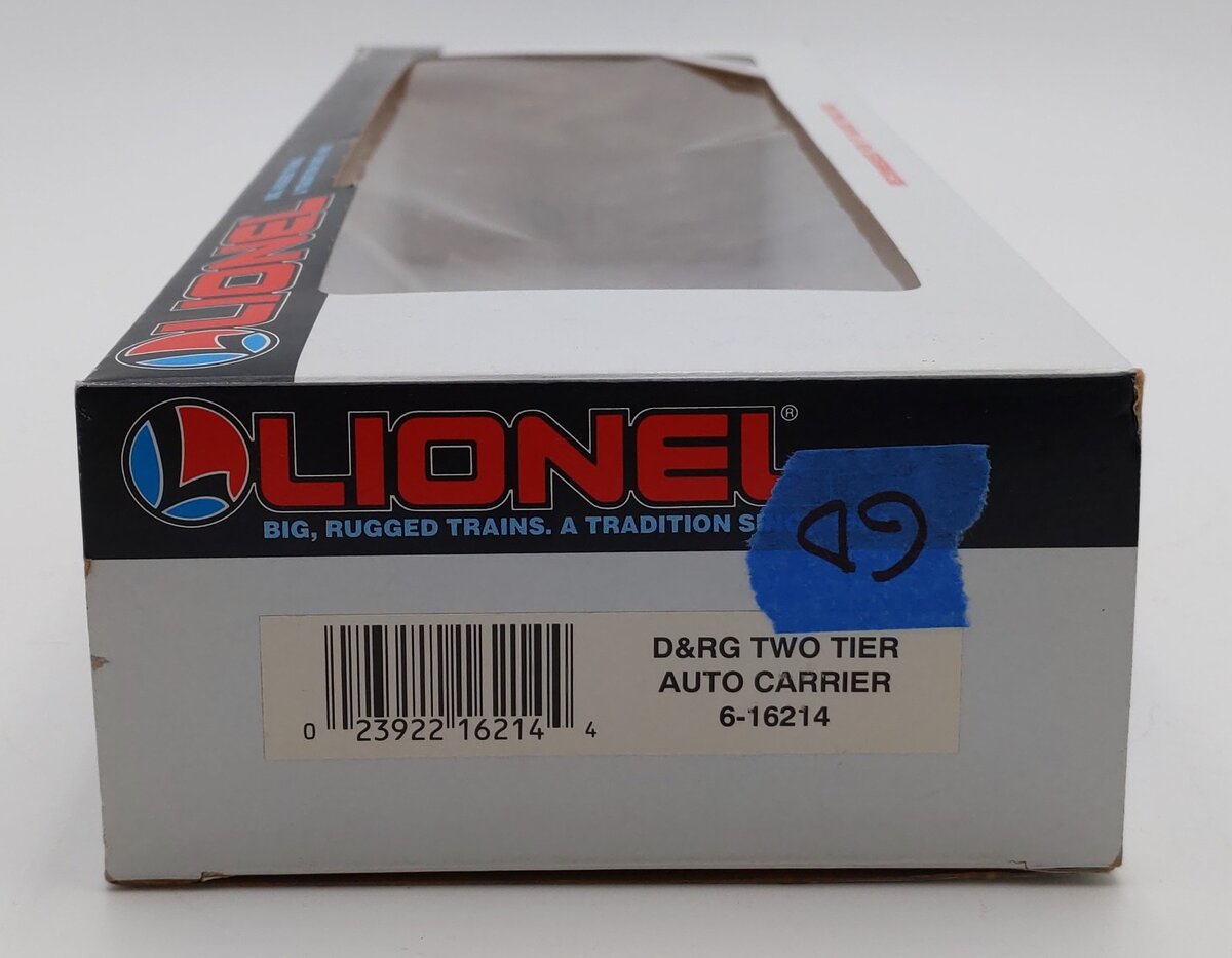 Lionel 6-16214 O Gauge Denver & Rio Grande Two Tier Auto Carrier LN/Box