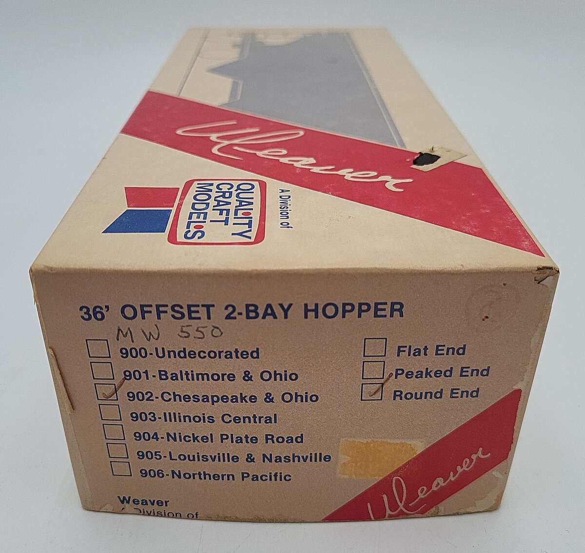 Weaver O Scale Maintenance of Way Hopper car #550 (2-Rail) VG/Box