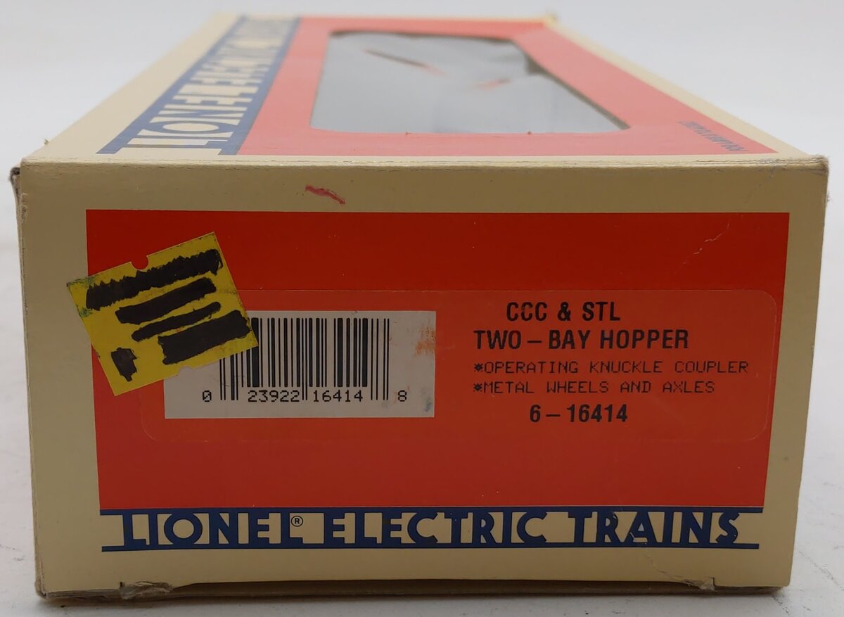 Lionel 6-16414 O Gauge Cleveland Cincinnati Chicago & St. Louis 2-Bay Hopper Car EX/Box