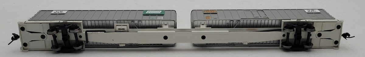 Walthers 932-41064 HO Scale NYC & Penn Central Mark IV Flat Car W/Trailer #9652 EX