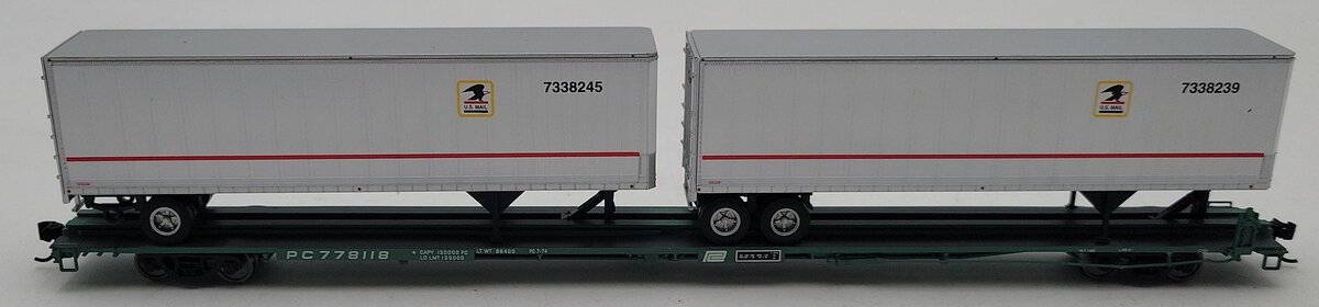 Walthers 910-5560 HO Penn Central 85' General American G85 Flatcar RTR #778118 VG