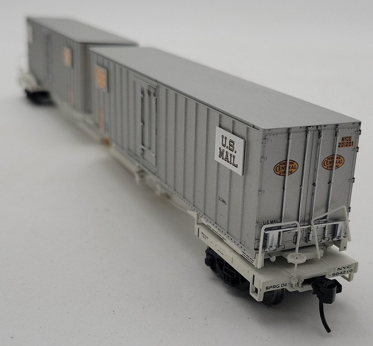 Walthers 932-41065 HO NYC Flexi-Van Flatcar w/ 2 Trailers #504210 VG