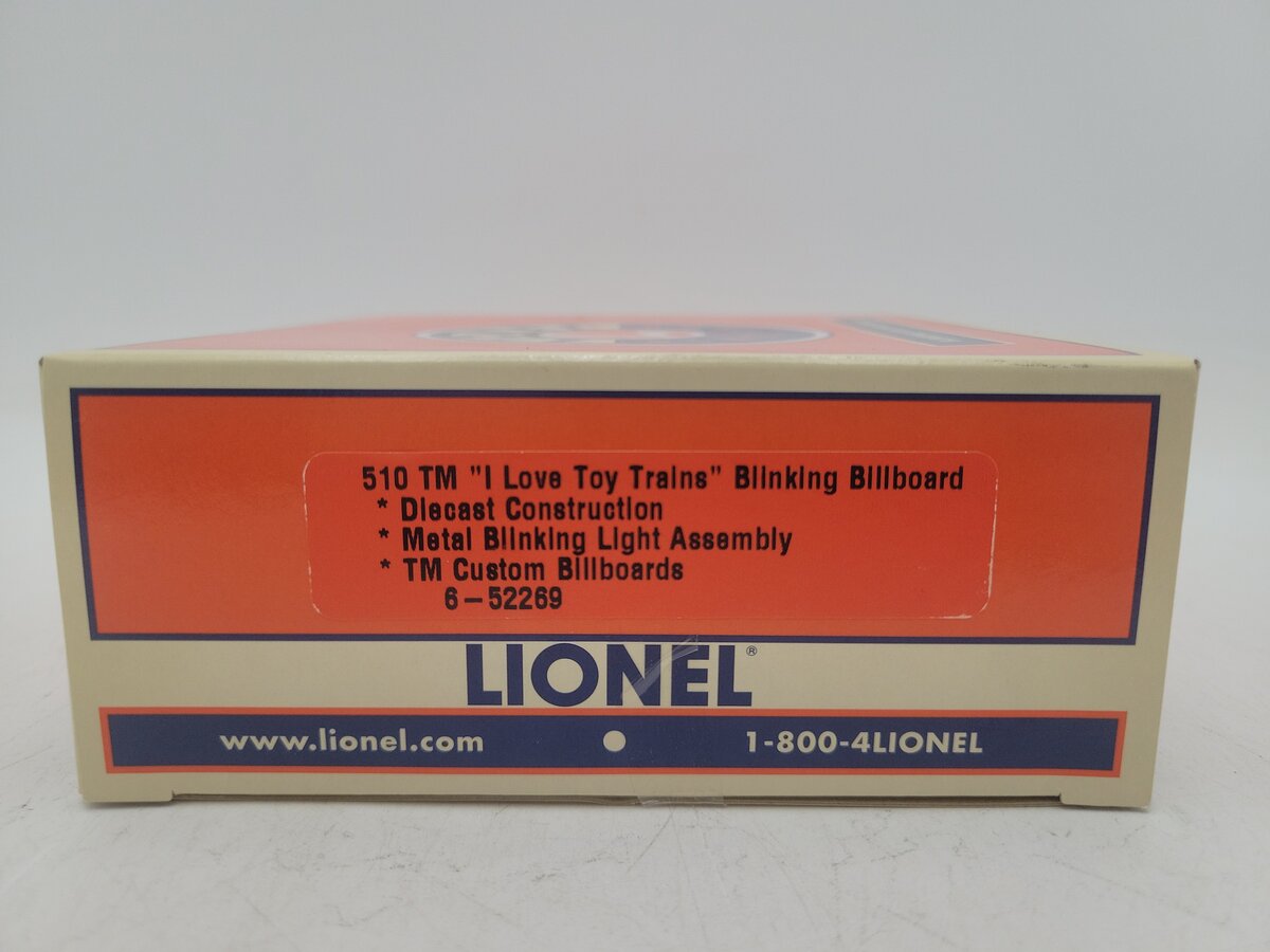 Lionel 6-52269 510 I Love Toy Trains Blinking Billboard EX/Box
