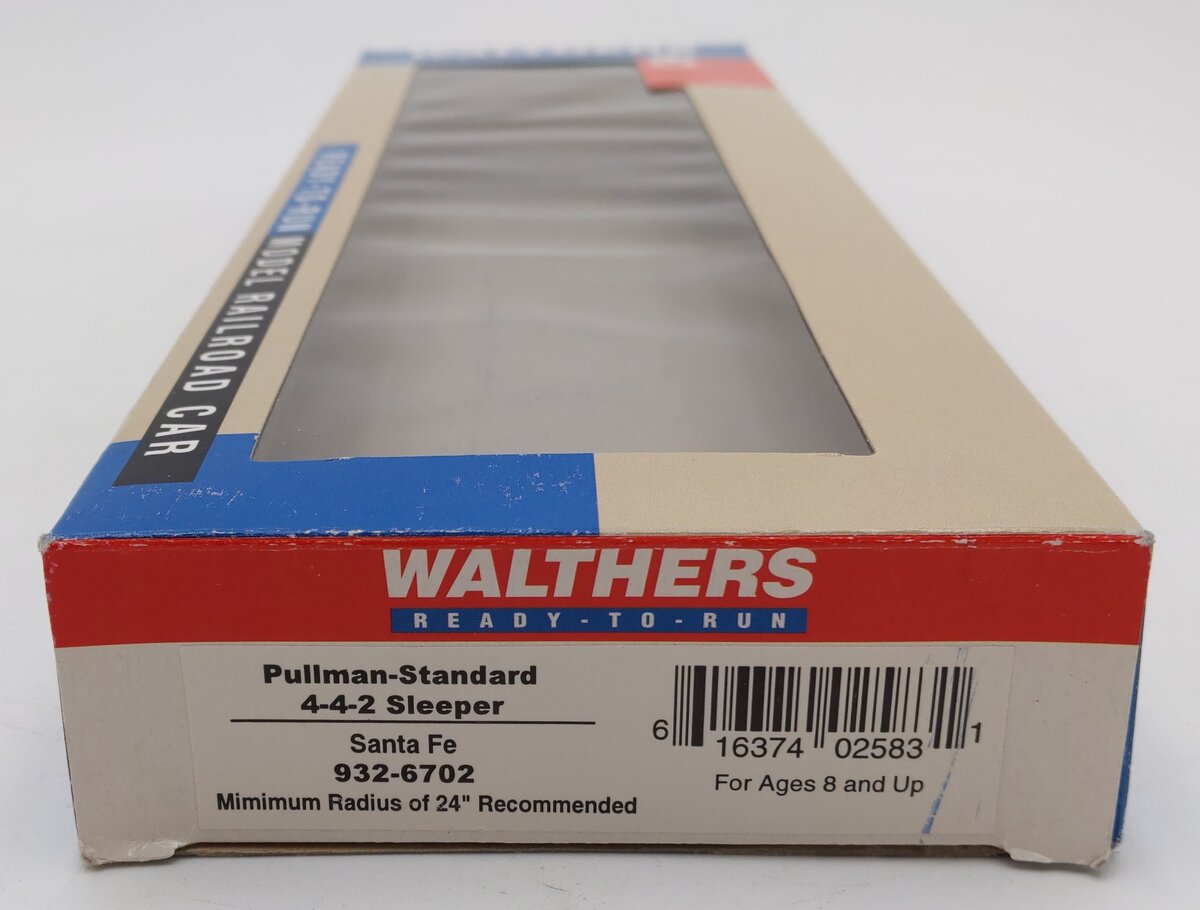 Walthers 932-6702 HO Scale Santa Fe Pullman-Standard 4-4-2 Sleeper Car EX/Box