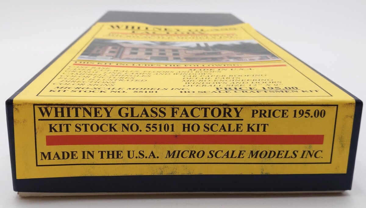 Micro-Scale Models 55101 HO Scale Whitney Glass Factory Craftsmen Building Kit EX/Box