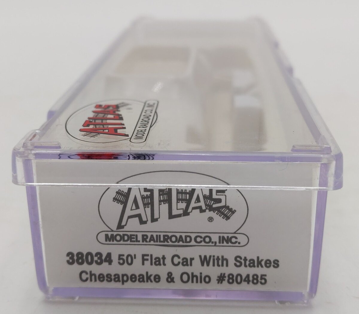 Atlas 38034 N Scale Chesapeake & Ohio 50' Flatcar w/Stakes #80485 EX/Box