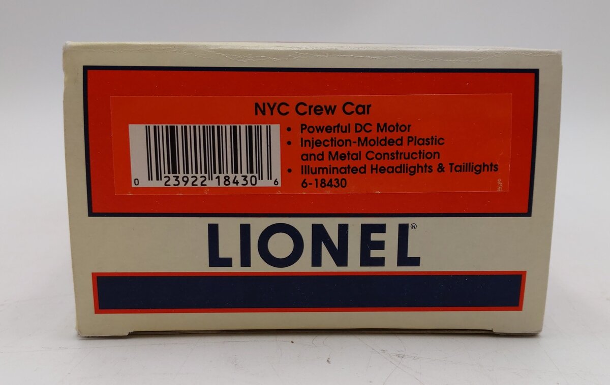 Lionel 6-18430 O Gauge New York Central Motorized Crew Car LN/Box