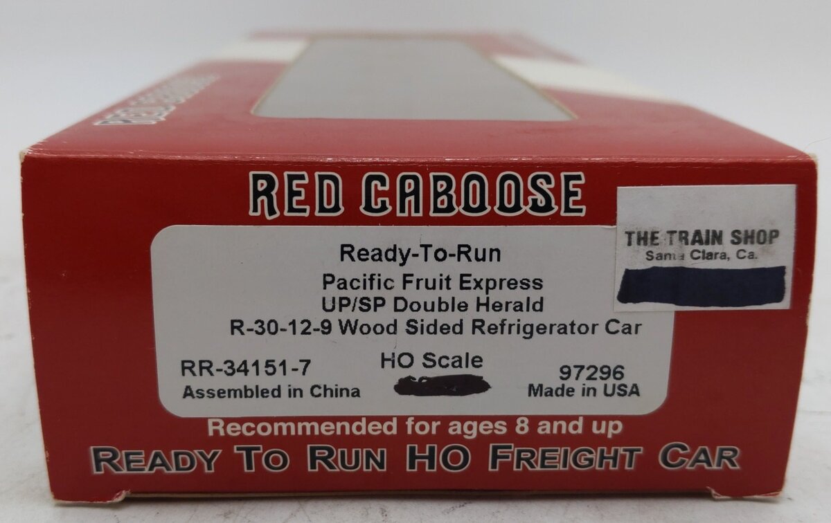 Red Caboose RR34151-7 HO Scale Pacific Fruit Express Reefer Car #97296 EX/Box