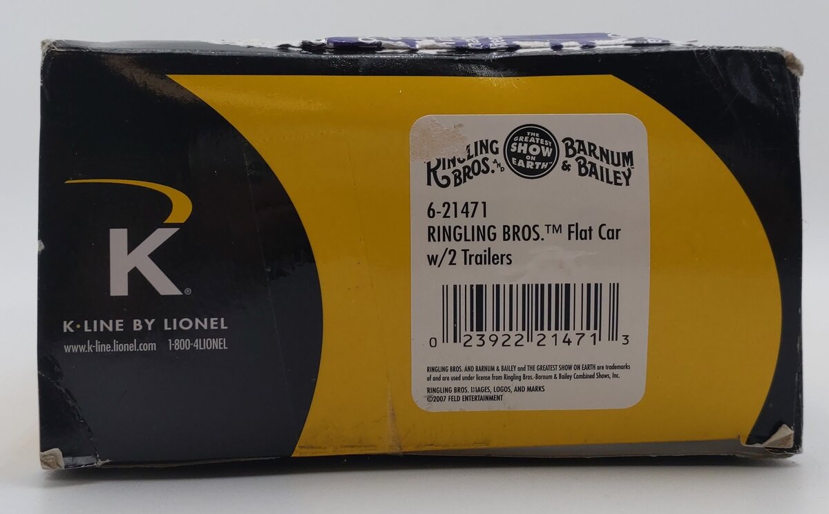 Lionel 6-21471 Ringling Bros Flatcar w/2 Trailer EX/Box