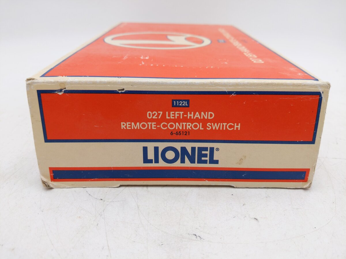 Lionel 6-65121 O 1122L 27" Left Hand Remote Control Switch Turnout EX/Box