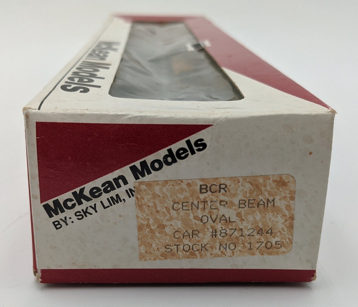 McKean 1705 HO Scale British Columbia Center Beam Flat Car #871244 LN/Box