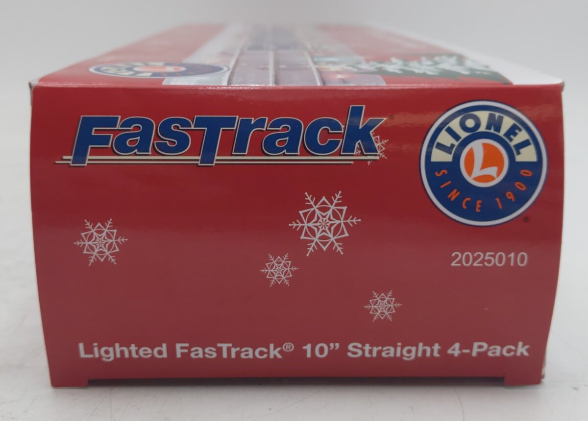 Lionel 2025010 O Gauge 10" Straight Fastrack w/ Multi-Colored Lights (Pack of 4) LN/Box