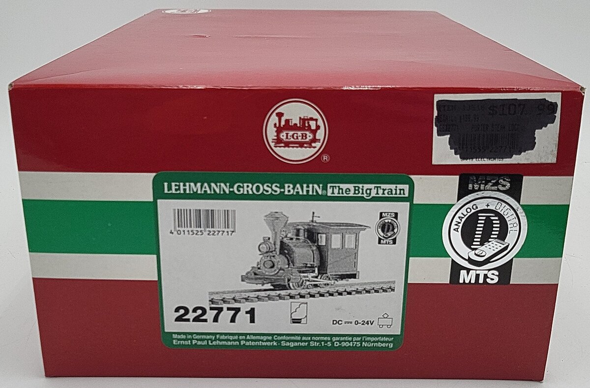 LGB 22771 "G" Scale Undecorated Porter Steam Locomotive EX/Box