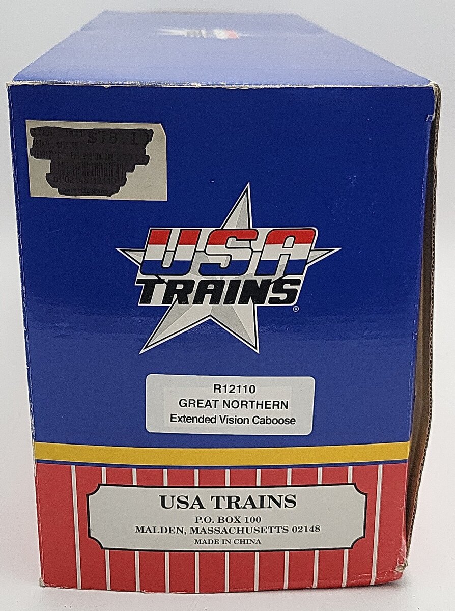 USA Trains R12110 G Red/Silver Great Northern Extended Vision Caboose VG/Box
