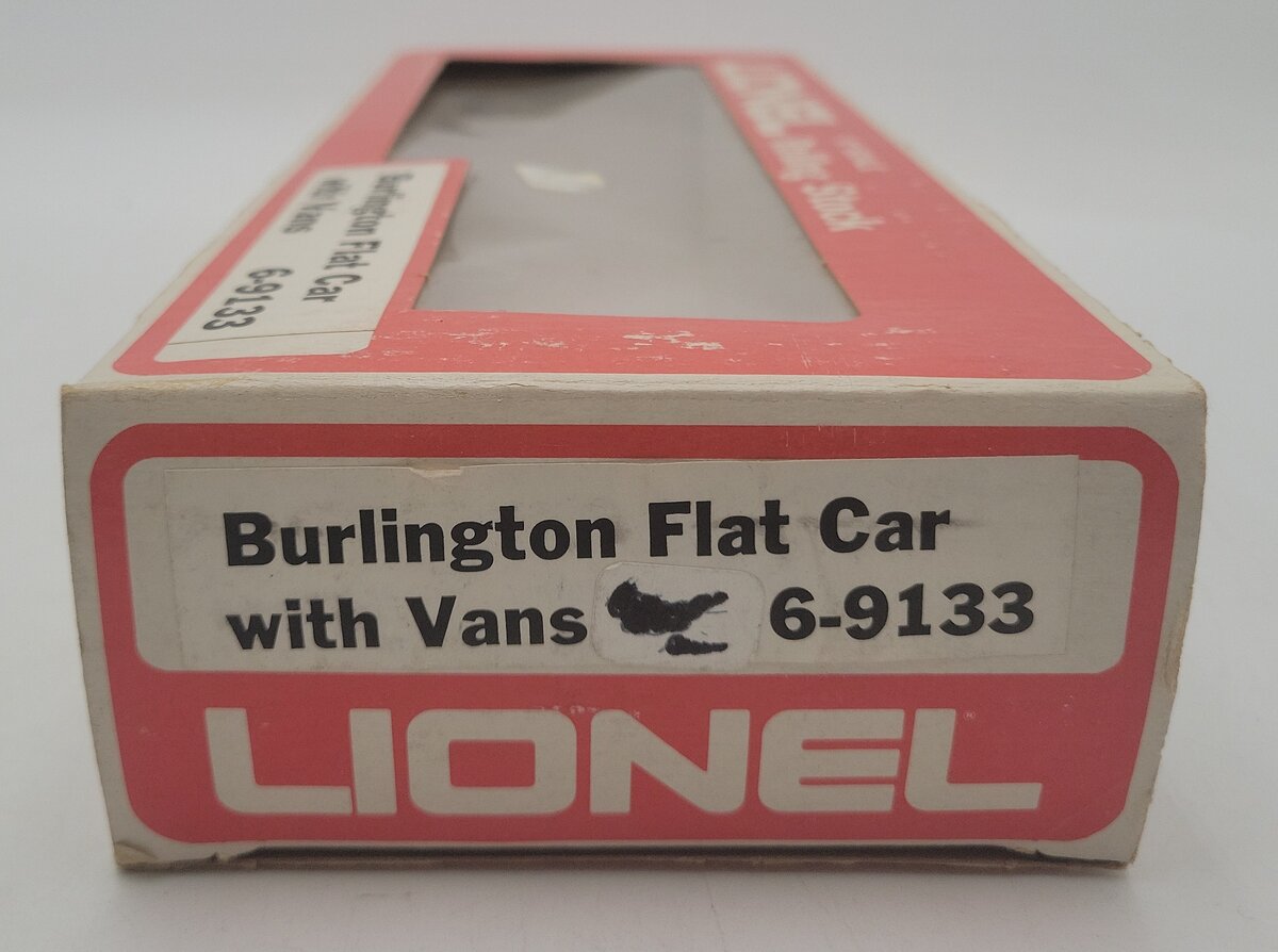 Lionel 6-9133 O Gauge Burlington Northern Flatcar #9133 with Trailers EX/Box