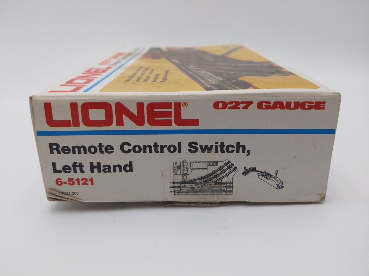 Lionel 6-5121 O O27 Left Hand Remote Control Switch Turnout EX/Box