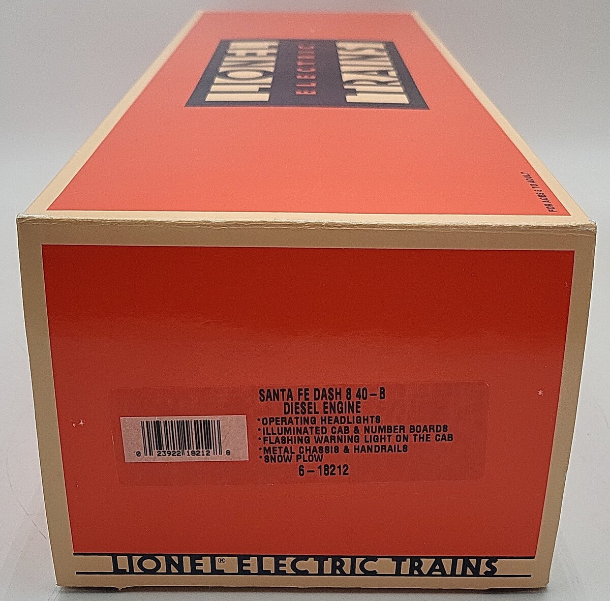 Lionel 6-18212 O Santa Fe Dash 8 40-B Non-Powered Diesel Locomotive #8212 LN/Box