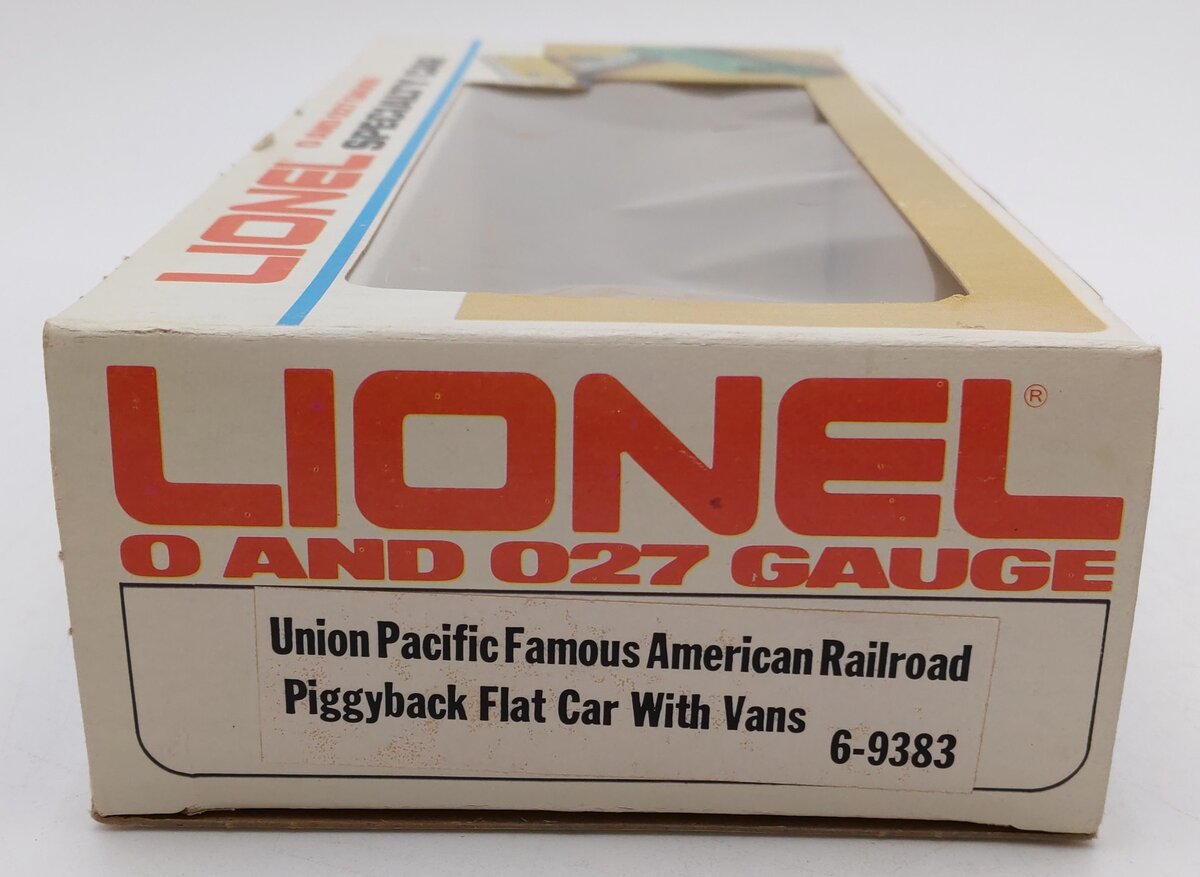 Lionel 6-9383 O Gauge Union Pacific FAR Piggyback Flatcar w/ Trailers EX/Box