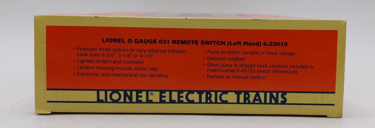 Lionel 6-23010 O Gauge O-31 Left Hand Remote Control Switch Turnout NIB