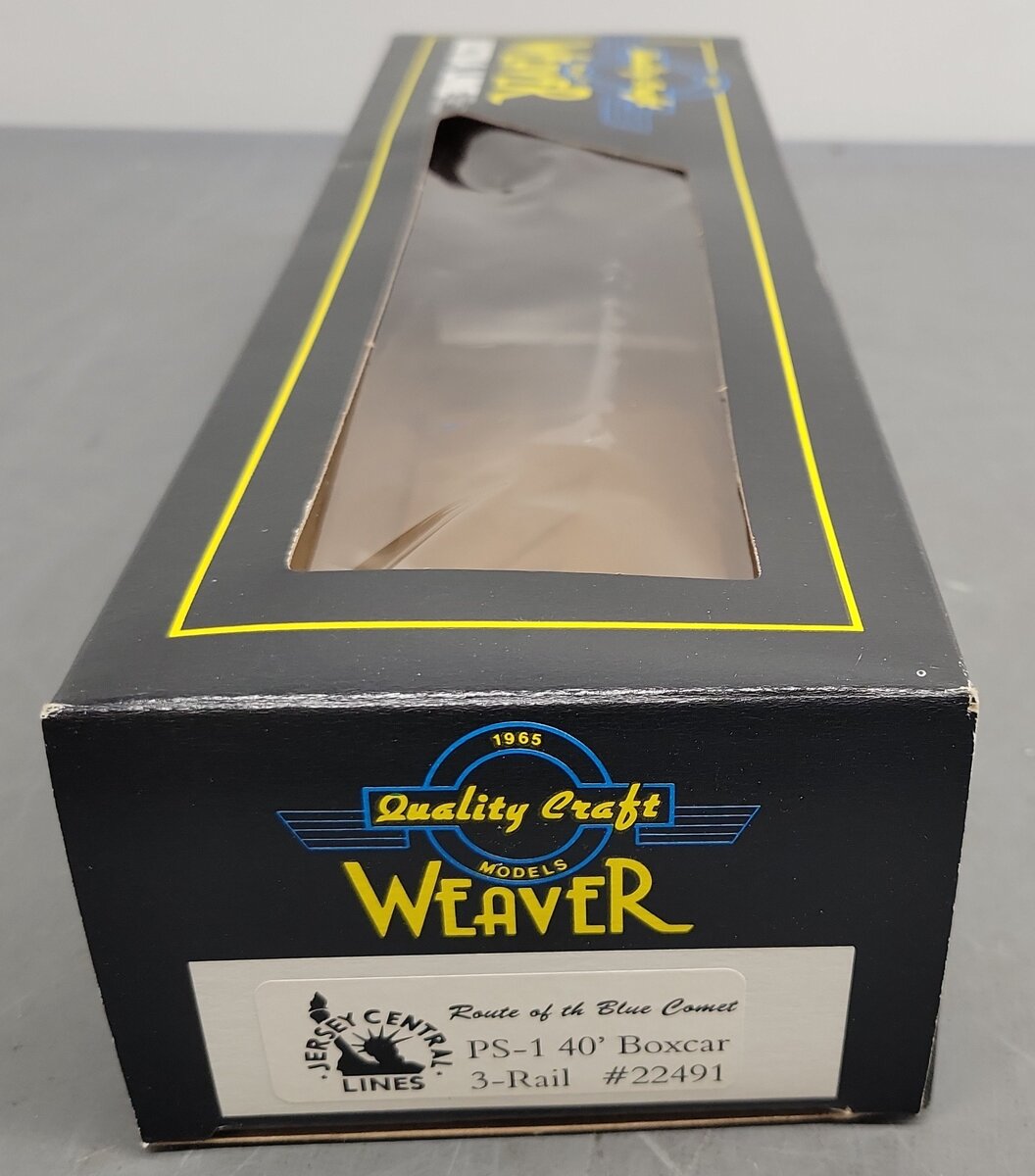 Weaver 22491 Jersey Central Lines PS-1 40' Boxcar (3 Rail) EX/Box