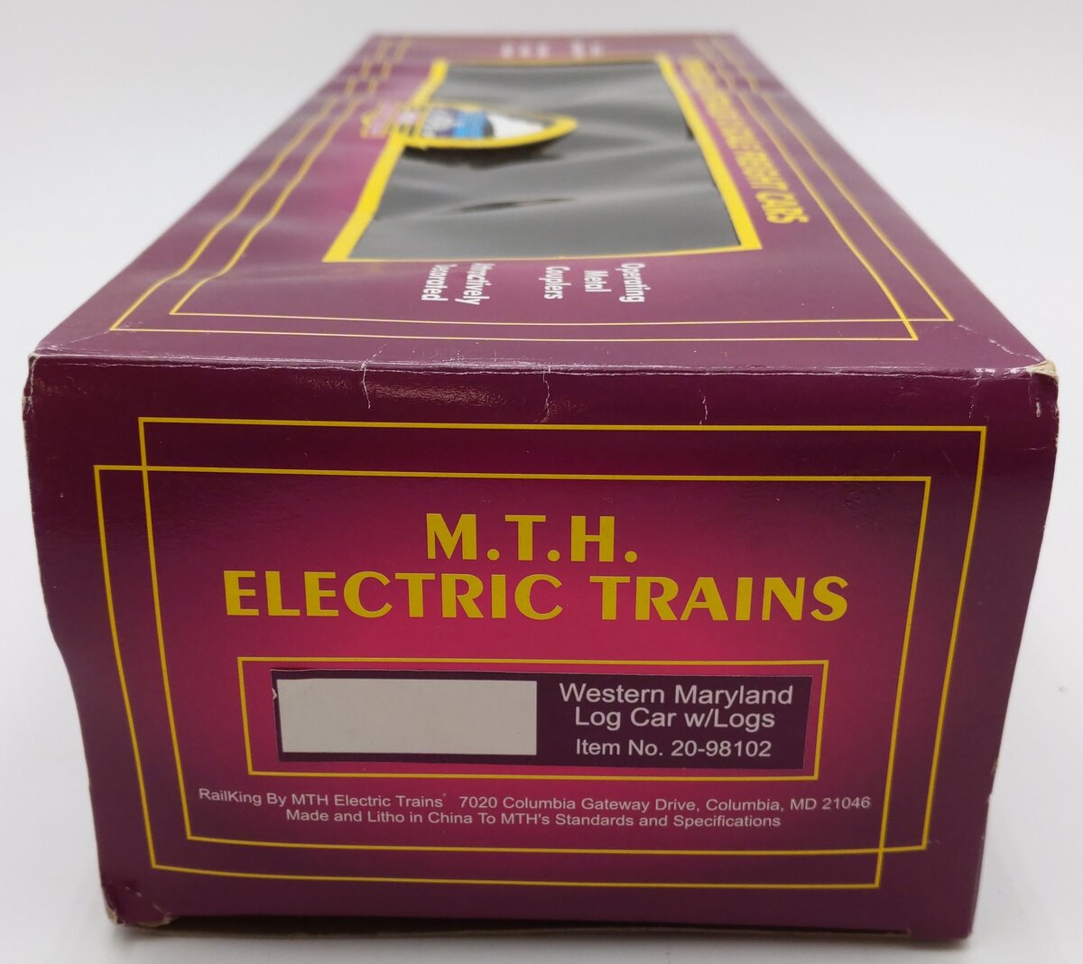 MTH 20-98102 O Western Maryland Flatcar with Log Load #2317 EX/Box