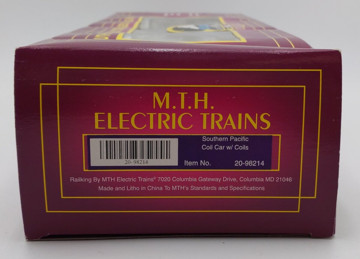 MTH 20-98214 O Gauge Southern Pacific Coil Car with Coils #595632 EX/Box