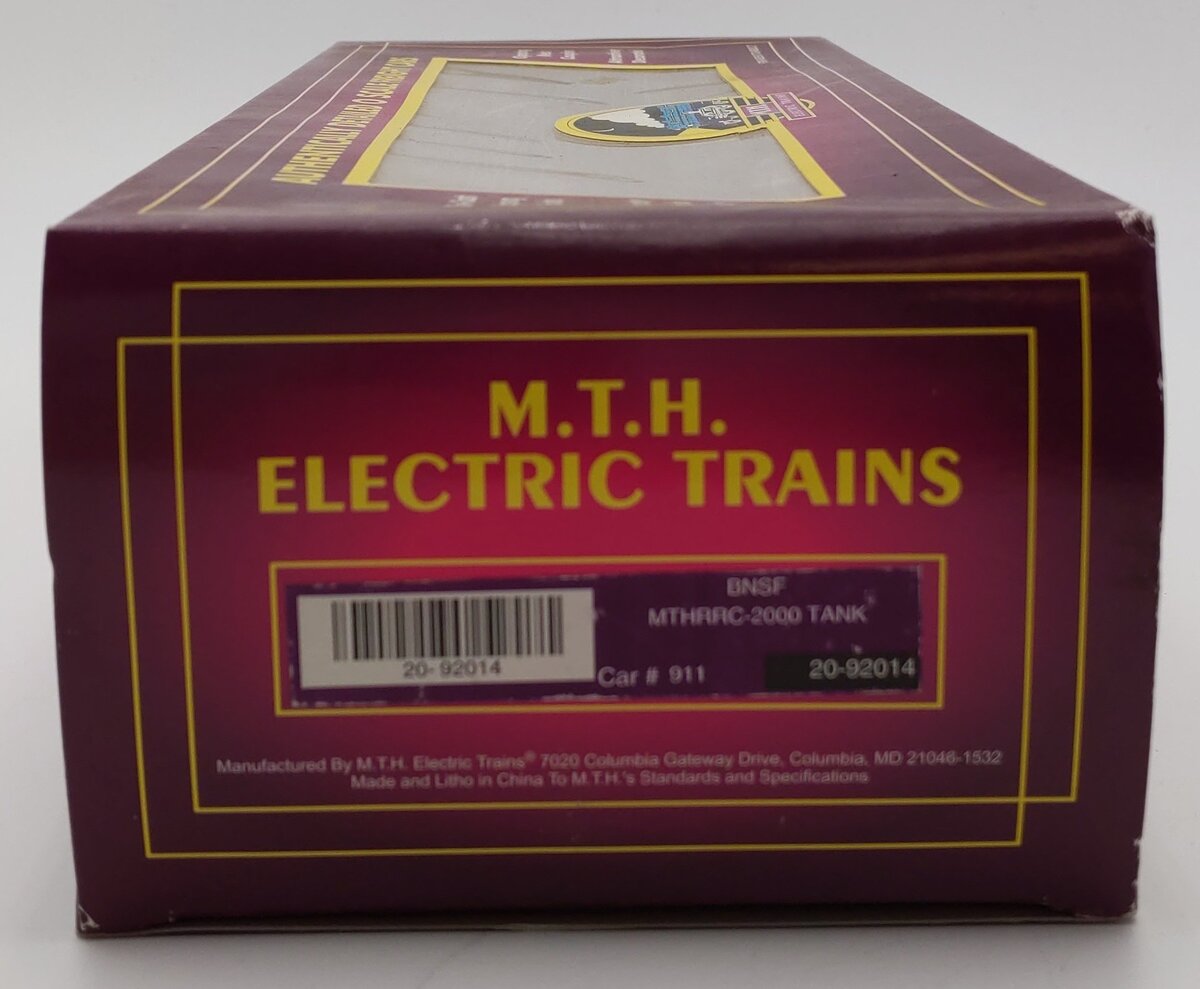 MTH 20-92014 O Gauge MTHRRC-2000 BNSF Tank Car #911R EX/Box