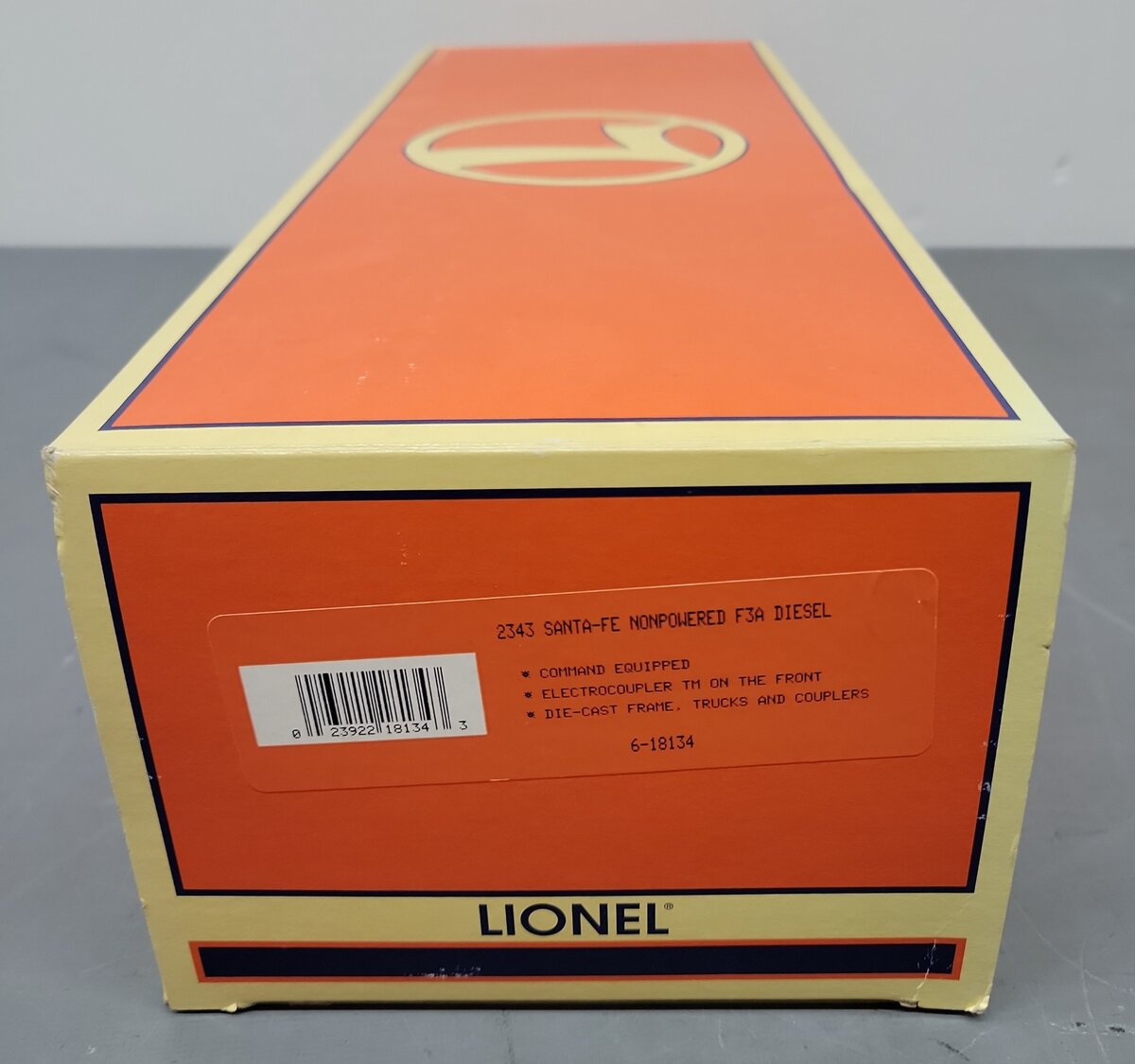 Lionel 6-18134 O Gauge Santa Fe F3A Dummy Diesel Locomotive #2343 VG/Box