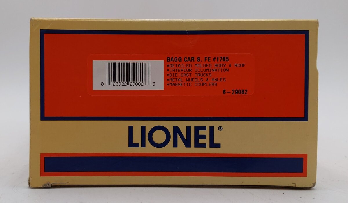 Lionel 6-29082 O Gauge AT&SF Baby Madison Baggage Car #1765 LN/Box