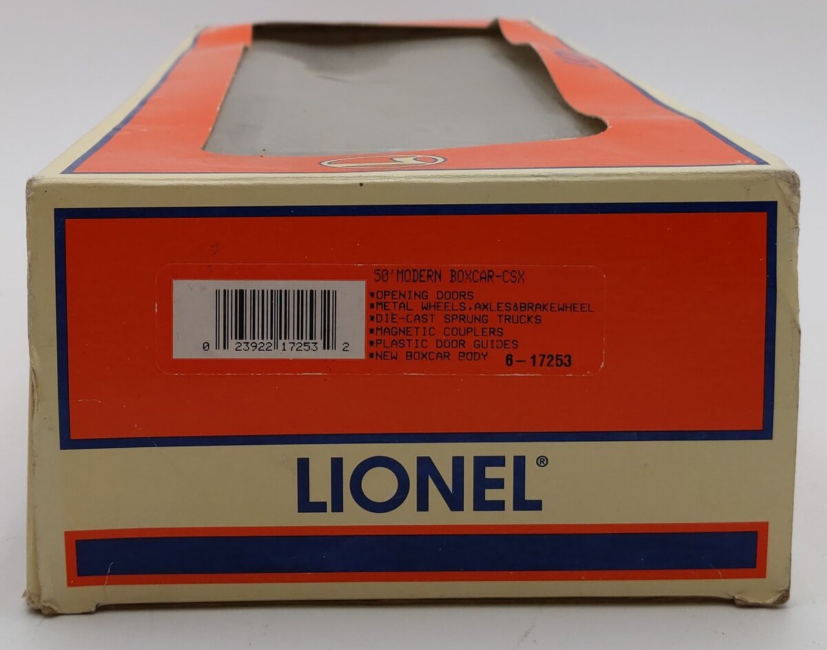 Lionel 6-17253 O Gauge CSX 50' Modern Boxcar #141756 EX/Box