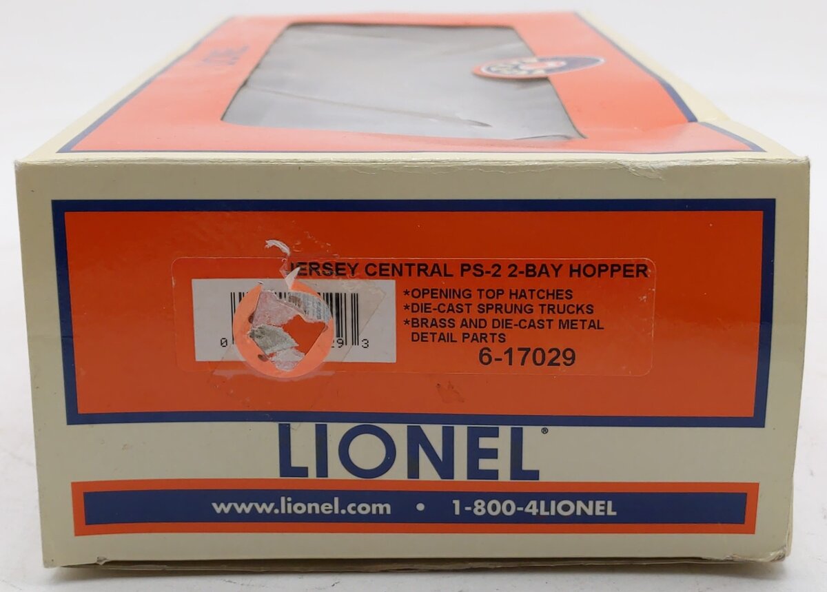 Lionel 6-17029 O Gauge Jersey Central 2-Bay Hopper #803 EX/Box