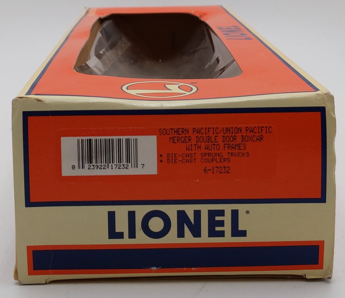 Lionel 6-17232 O Gauge SP/UP Merger Double Door Boxcar #9200 w/Auto Frames LN/Box