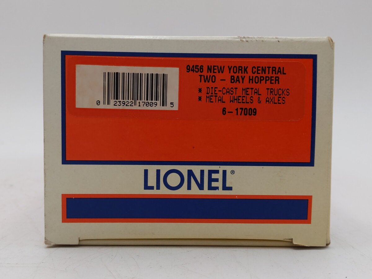 Lionel 6-17009 O Gauge New York Central 2-Bay Hopper Car #17009 LN/Box