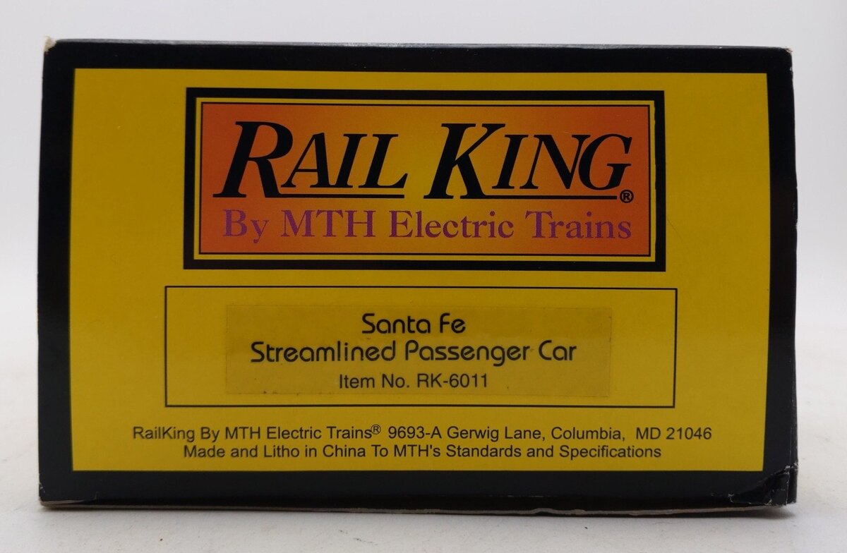 MTH 30-6011 O Santa Fe O-27 Streamlined Passenger Coach Car #3163 LN/Box