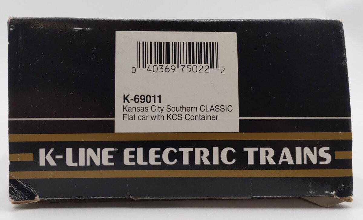 K-Line K69011 O Kansas City Southern Flatcar w/ Kansas City Southern Container EX/Box