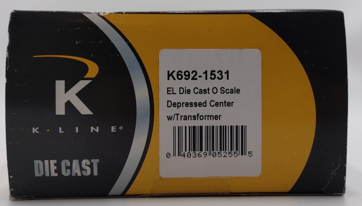 K-Line K692-1531 O EL Diecast DC Flatcar #7283 w/Westinghouse Transformer EX/Box