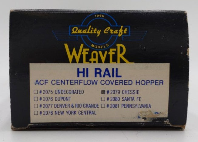 Weaver 2079 O Gauge Chessie System ACF Centerflow Covered Hopper #603761 EX/Box