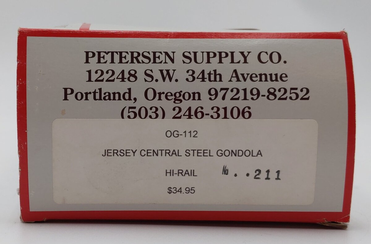 Petersen Supply Company OG-112 O Central Of New Jersey Steel Gondola #89211 EX/Box