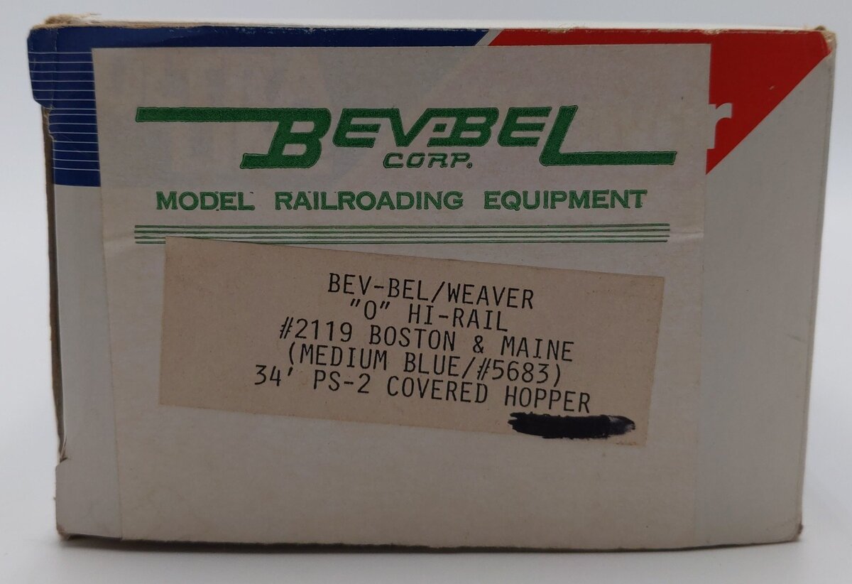 Weaver O Gauge 2119 Boston & Maine Covered Hopper Car #5683 EX/Box