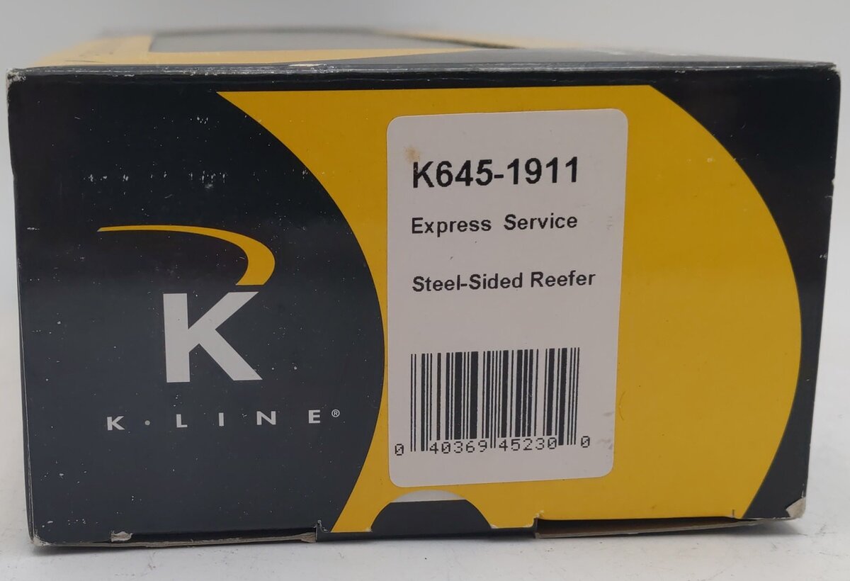 K-Line K645-1911 O Guage Express Service Steel-Sided Reefer EX/Box