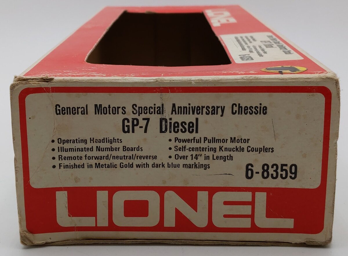 Lionel 6-8359 O Gauge Chessie System GM Gold GP7 Diesel Engine EX/Box