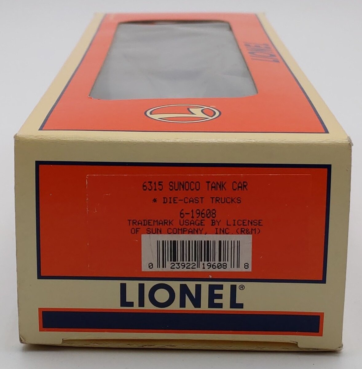 Lionel 6-19608 O Gauge Sunoco Single Dome Tank Car #6315 LN/Box