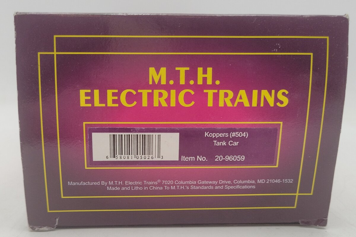 MTH 20-96059 O Koppers Tank Car #504 EX/Box