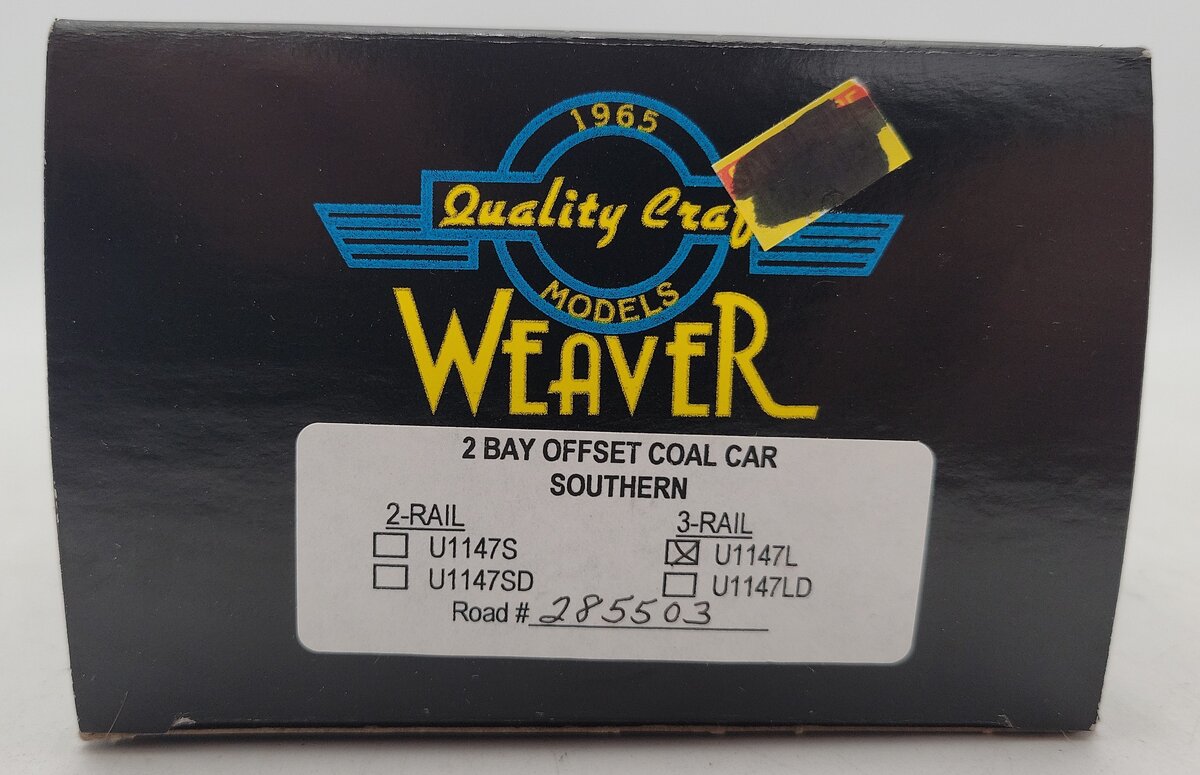 Weaver U1147L O Scale Southern 2 Bay Offset Coal Car #285503 LN/Box