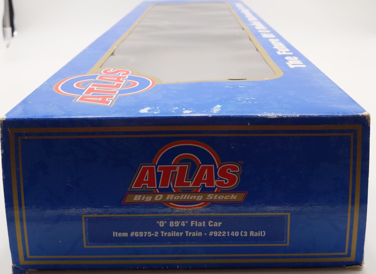 Atlas 6975-2 O Scale 89‘ 4“ Flatcar Trailer Train #922140 LN/Box
