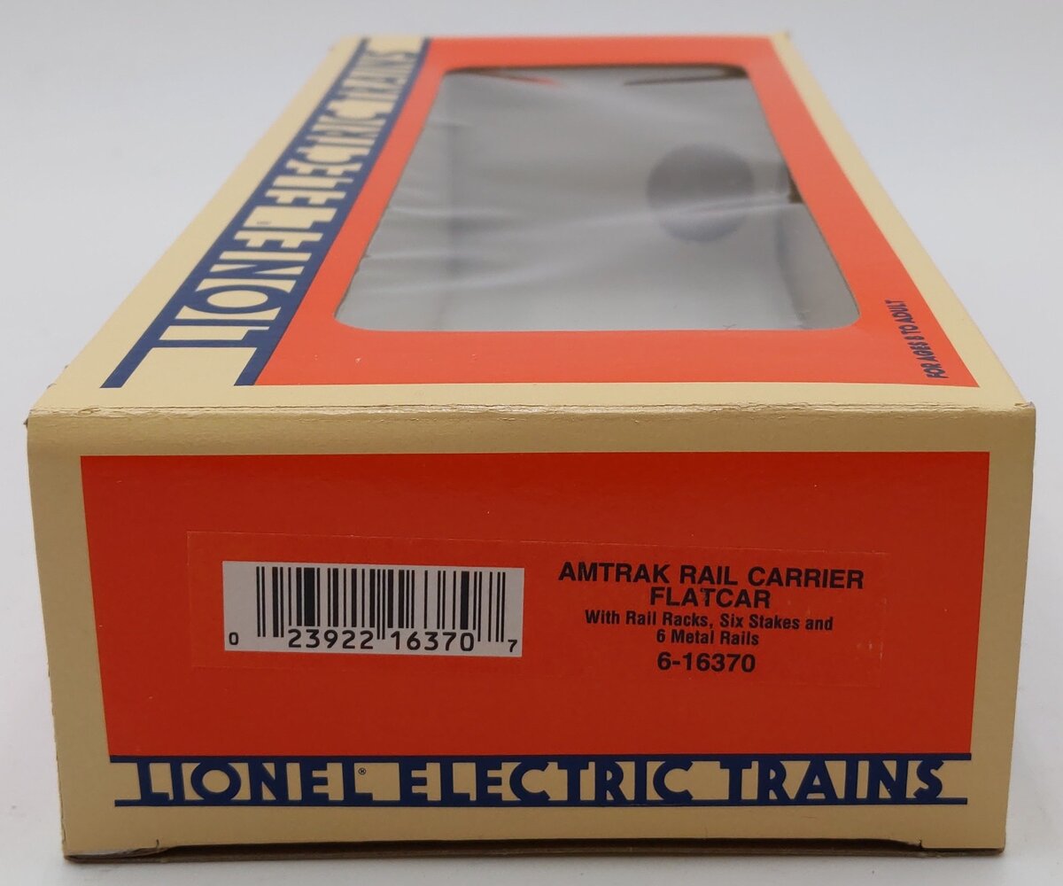 Lionel 6-16370 O Gauge Amtrak Flatcar with Rail Load #16370 LN/Box